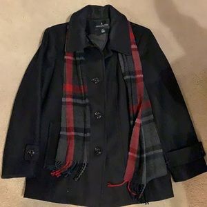Women’s London Fog Peacoat with scarf